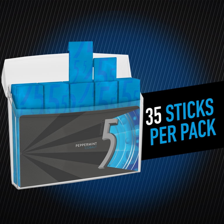 5 Gum Peppermint Cobalt Sugar Free Chewing Gum, Five Gum - 35 ct
