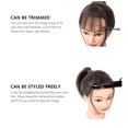 thumbnail image 6 of BadyminCSL Clip In Bangs All Real Hair Semi-Hand-Woven Brown Black Bangs Fringe with Temples Hairpieces for Women Curved Bangs for Daily Wear, 6 of 6