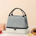 thumbnail image 4 of Pisexur Office Worker Lunch Bag Student Lunch Box Bag Lunch Cooler Bag With Rice Insulation Bag Gray,Free Size, 4 of 7