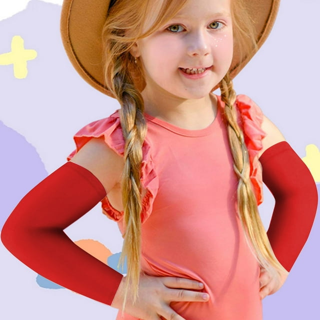 Children's Sleeve Elastic Sunscreen Arm Sleeve Suitable For Children Outdoor Sports Arm Sleeve Bright Colors