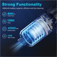 thumbnail image 3 of Car Vacuum Cleaner, Cordless 120W/8000PA Powerful Suction Handheld Vacuum, Mini Vacuum Blow & Suction, Car Vacuum for Car, 3 of 9