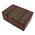 thumbnail image 1 of Caja del Cofre del Tesoro, Bisagra de Metal Caja de Almacenamiento Vintage Hecha A Mano Con Bloqueo Para Barra, 1 of 7