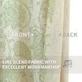 thumbnail image 3 of JINCHAN Linen Floral Printed Curtains Grommet Top Scroll Medallion Design Drapes Retro Window Curtain 2 Panels for Living Room Green on Beige W50 x L84, 3 of 7