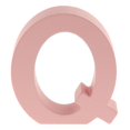 thumbnail image 1 of Luzkey 5xPink Wooden Floating Letters Door Numbers Alphabet Letter Address Spells Q, 1 of 8
