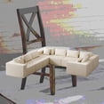 thumbnail image 3 of Modern Corduroy L-Shaped Sectional Sofa 188-Inch for Living Room, 3 of 13