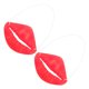 thumbnail image 5 of 2 piezas de decoración de Halloween: Bocas de salchicha con forma de cara, divertidas caricaturas con labios rojos. Adornos y juguetes para fiestas de baile y festivales de Halloween., 5 of 7