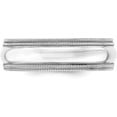 thumbnail image 2 of Avariah Diamonds Solid 10k White Gold 7.2mm Double Milgrain Comfort Fit Wedding Band Size 6 - Ring Size 6.0, 2 of 6