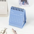 Shebeky Mini Desk Calendar Spiral Coil Page Turning Date Recording 12