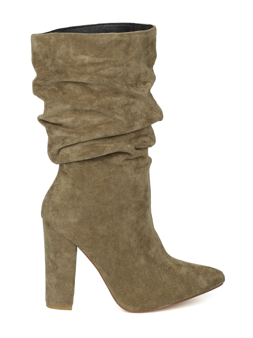 New Women Faux Suede Pointy Toe Slouchy 