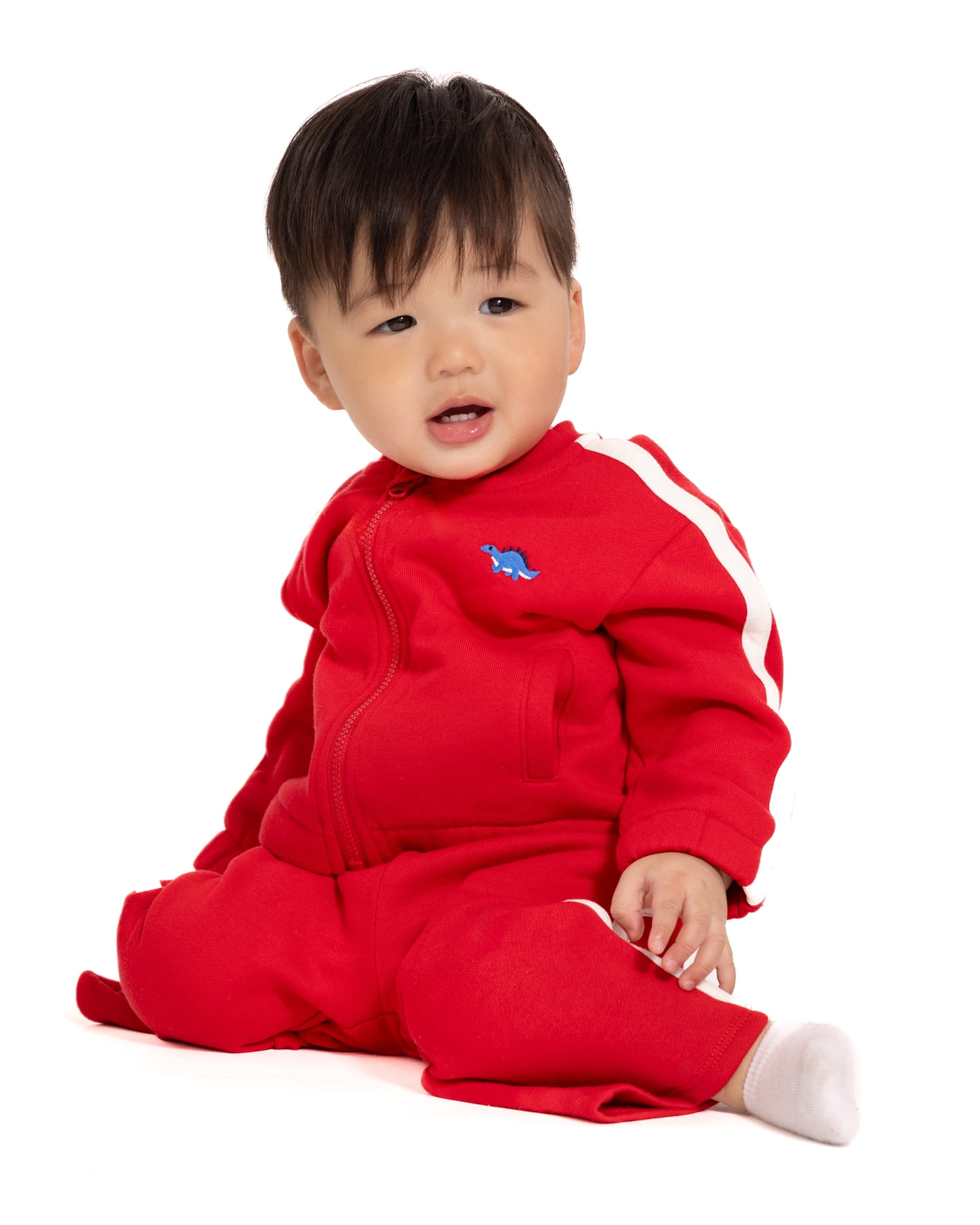 Wonder Nation Baby Boys Long Sleeve Full-Zip Tracksuit, 2 Piece, Sizes 0/3M-24M
