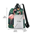 thumbnail image 3 of FORMRS Women's Travel Backpack Purse Anti-Theft Hidden Pockets Casual Shoulder Bag, Flamingo Leaves Pattern, 3 of 7