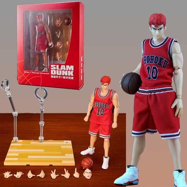 Anime Slam Dunk Rukawa Kaede Sakuragi Hanamichi Action Figure Toys Figuras Manga Figurine Collection Model Doll Gift for Childre zhangyuxiang LED