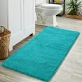 thumbnail image 2 of Homore Bathroom Rug,Non-Slip Bath Mat,Soft Cozy Shaggy Durable Thick Bath Rugs for Bathroom - 24''x 60'' Teal Blue, 2 of 5