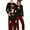 Christmas Plaid-truck, variant on Matching Family Pajamas Sets Christmas PJ's with Letter Printed Long Sleeve Tee and Plaid Pants Loungewear(Red-tree,Women S )