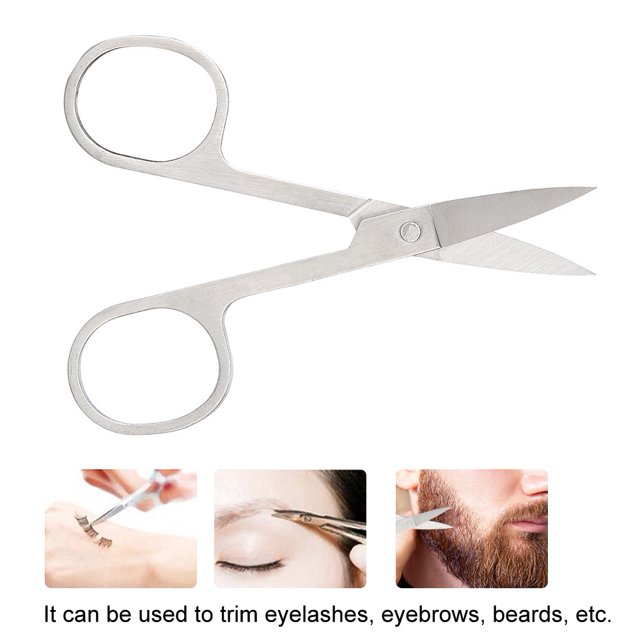 AMONIDA Eyelashes Trimmer Scissors, Anti-Rust Eyebrow Trimming Tools, Girls For Home Beauty Shop Make Up