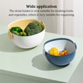 thumbnail image 3 of Double Drain Basket Plastic Fruits Washing Strainer Container Hotel Cafe Kitchen Draining Colander with Handle Reusable, 3 of 9