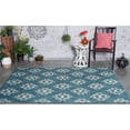 thumbnail image 3 of Tayse Veranda Area Rug VND1515 Transitional Teal Curls Swirls 5' 3" x 7' 3" Rectangle, 3 of 3