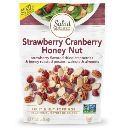 Salad Pizazz! Strawberry Cranberry Honey Nut Fruit & Nut Topping, 3.5 oz Bag(2 Packs)