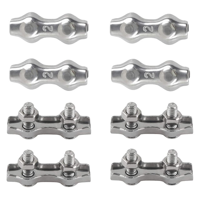 Clips de brida YONGSHENG Abrazaderas para cables dúplex M8 Acero inoxidable 304 8 Uds