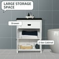 thumbnail image 4 of kleankin Bathroom Floor Cabinet with Drawer Freestanding Storage Organizer, 4 of 10