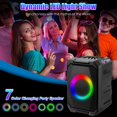 thumbnail image 4 of Imountek Wireless Party Speaker, Portable Party Speaker with LED Light 2 Wireless Mics Remote Control, TWS Music Accompany Mic. Priority Bass Echo Mic Treble Guitar In, 4 of 14