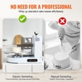 thumbnail image 4 of VEVOR Cake Decorating Machine, Cake Cream Spreading Coating Smearing Machine, Low Noise Cake Frosting Machine, Turntable with Adjustable Scraper, for 4" to 16" Cake, 25-320RPM Rotating Speed, White, 4 of 9