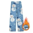 thumbnail image 2 of NOLDARES Christmas Pajamas for Women Flannel Trousers Sleepwear Loose Fit Soft Autumn Winter Casual Pants(Sky Blue,M), 2 of 4