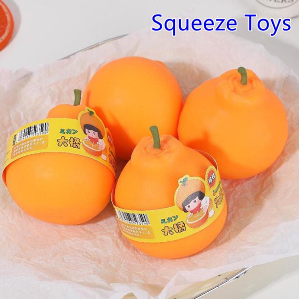 Toy Ugly Squeeze Music Orange Children's Decompression Artifact Decompression Soft Sticky Stress Relief Toys Funny Gift heqiyong LED
