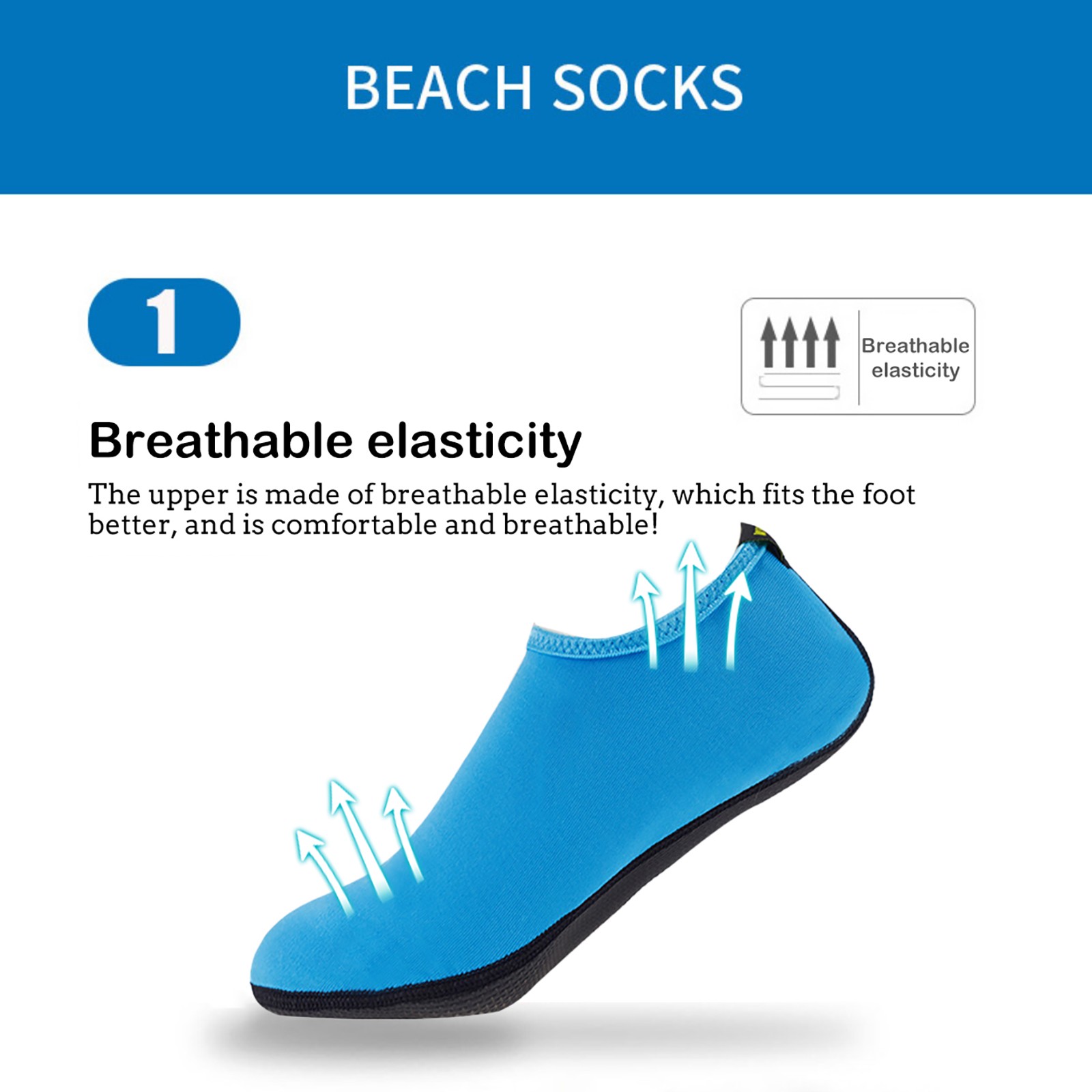 Ichuanyi Men's and Women's Water socks Barefoot Speed Dry Anti-skid Water Socks Yoga - image 2 of 4