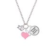 thumbnail image 2 of Delight Jewelry Silvertone Half Marathon - 13.1 with Pink Crystal - Light Pink Heart Nurse Strong Zoe Necklace, 2 of 4