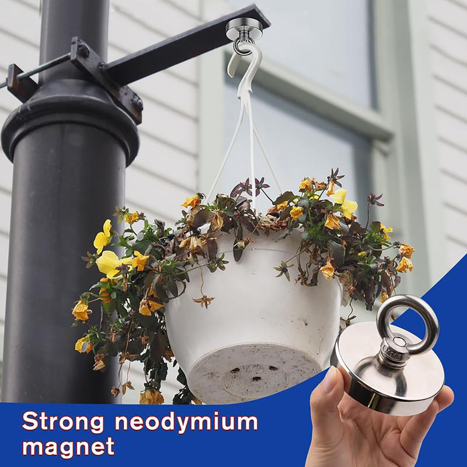 Clearance Hooks under $15,Strong Fishing Magnets 164 Kilograms Tensile Rare Earth Magnets Countersunk Hole With A Diameter Of 1.98 Inches (50 Mm) Are Used For Recycling In A