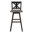 thumbnail image 2 of OakvillePark Roscoe Swivel Pub Height Barstool (Set of 2), Black/Gray, 2 of 7
