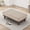 Light Brown, variant on Modern Boucle Upholstered Cocktail Ottoman with Rubber Wood Legs, Light Brown