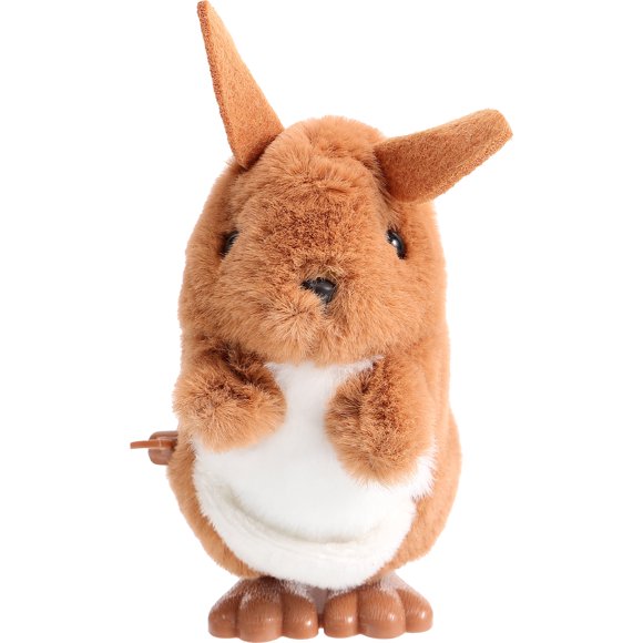 1Pcs Jumping Animal Wind Up Toy Multi Color Plastic Plush Kangaroo Cockatiel Shape For Children Indoor and Outdoor Play