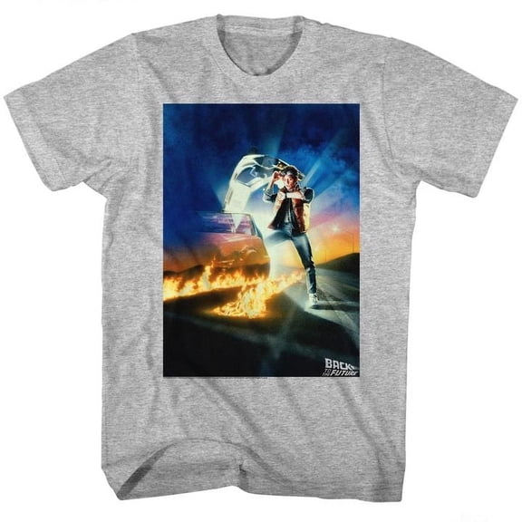 Back To The Future Go Go Go Gray Heather Adult T-Shirt 4Xl