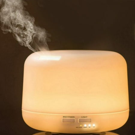 

MARCUVMK 300ml Humidifier Household Air Purifier Wood Grain Diffuser Colorful Lamp Humidification Diffuser Premium Home Appliances Kitchen Small Appliances