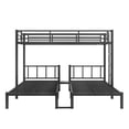 thumbnail image 4 of URTR Metal Twin Triple Bunk Bed, Noise Reduced Structure, Space Saving, Convertible Metal Frame, Separates into 3 Twin Beds, Black, 4 of 6