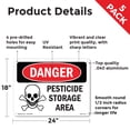 thumbnail image 2 of Pesticide Storage Area OSHA Danger Aluminum Sign 24 Inch x 18 Inch - 5 Pack, 2 of 8
