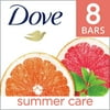 Dove Fresh Exfoliating Women's Beauty Bar Soap Watermelon Seed & Mint Oils All Skin, 3.75 oz 8 Bars