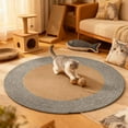 thumbnail image 4 of Cat Scratching Rug,Cotton Rope Woven Round Floor Mat for Indoor Cats, Washable & Scratch-Resistant Cat Scratching Pad, Soft Textured Area Rug for Living Room Bedroom Home Decor, 4 of 4