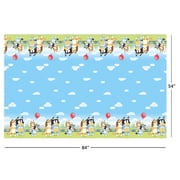 Bluey Rectangular Plastic Table Cover, 54 x 84 - Short Fold