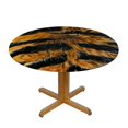 thumbnail image 3 of BCIIG Tiger Print Fur Round Table Cover Stain Resistant Washable Indoor Outdoor Tablecloth Kitchen Dining Wedding Parties Waterproof 100% Polyester Fiber 42-46, 3 of 8