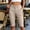 *Beige, variant on Women's Button Zipper High Waist Straight Leg Capri Cropped Shorts with Pockets, Casual Summer Work Shorts Green,Women's Plus XXL