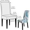 thumbnail image 5 of Pattern Stretch Chair Covers for Dining Room Set of 6,Printed Stretchable Dining Chair Slipcover Washable Removable for Kitchen,Hotel,Restaurant,Ceremony Universal Size(6PCS,Leaf Blue), 5 of 6
