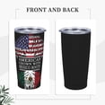 thumbnail image 2 of American Grown with Mexico Roots 20oz Stainless Steel Tumbler with Lid and Straw, Double Wall Vacuum Insulated Coffee Cup Travel Mug for Hot and Cold Drinks, 2 of 7