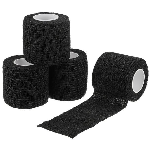 Uxcell Cinta de Camuflaje de 2" x 117.17" 4 Rollos de Cinta Autoadhesiva para Flash de Cámara Negra