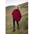 thumbnail image 2 of Aran Woollen Mills Patchwork Knitted Cape 100% Premium Soft Merino Wool Cowl Neck Women`s Poncho Made in Ireland | One Size, 2 of 4