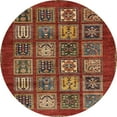 thumbnail image 1 of Ahgly Company Machine Washable Indoor Round Abstract Tomato Red Area Rugs, 8' Round, 1 of 7