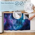 thumbnail image 5 of Starry Sky Cabinet Curtain 32"Wx55"L,Dustproof Pantry Door Curtain W/ Self Adhesive Tape,Modern Rustic Blue Purple Ombre Star Night Tall Storage Cover Privacy Drape for Bathroom Kitchen Laundry Room, 5 of 9