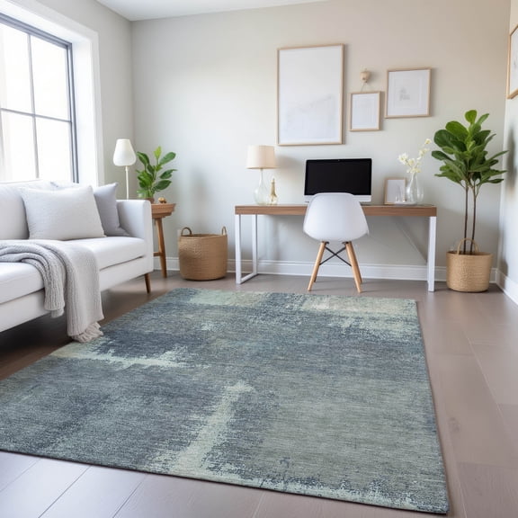 Addison Rugs Mayfield Premium Machine Washable Transitional Modern Sage Rectangle Rug, 10' x 14'